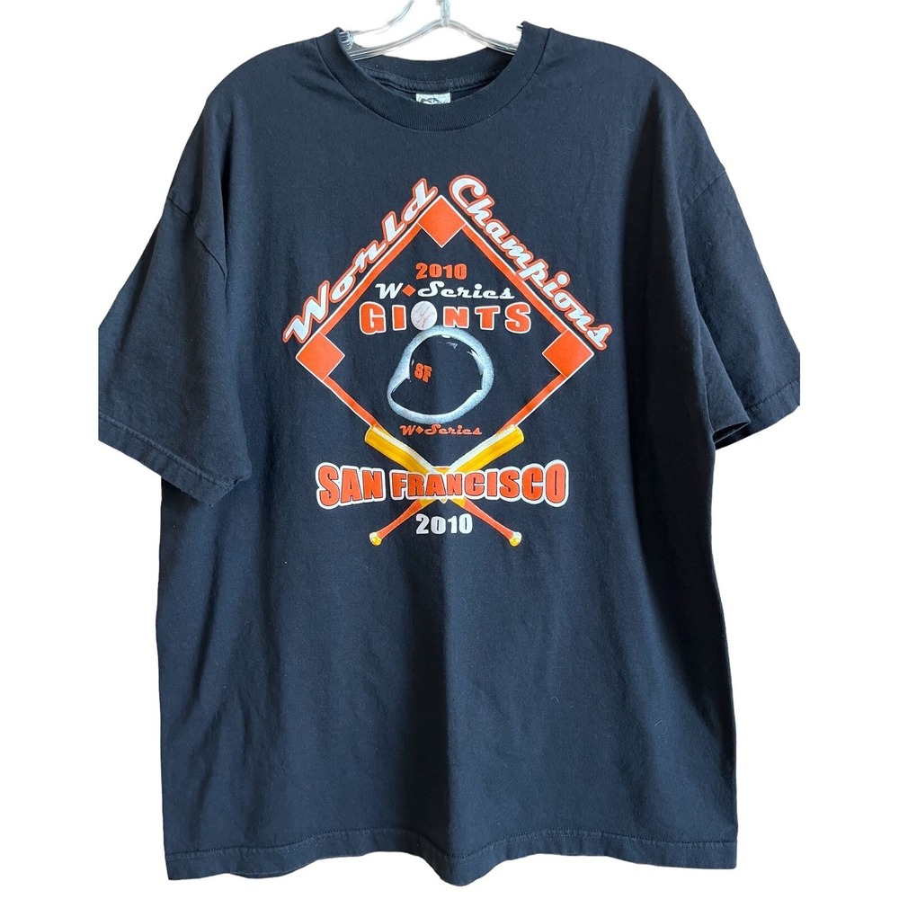 San Francisco Giants MLB Tshirt Mens XL Black 2010 World Series Champs Baseball